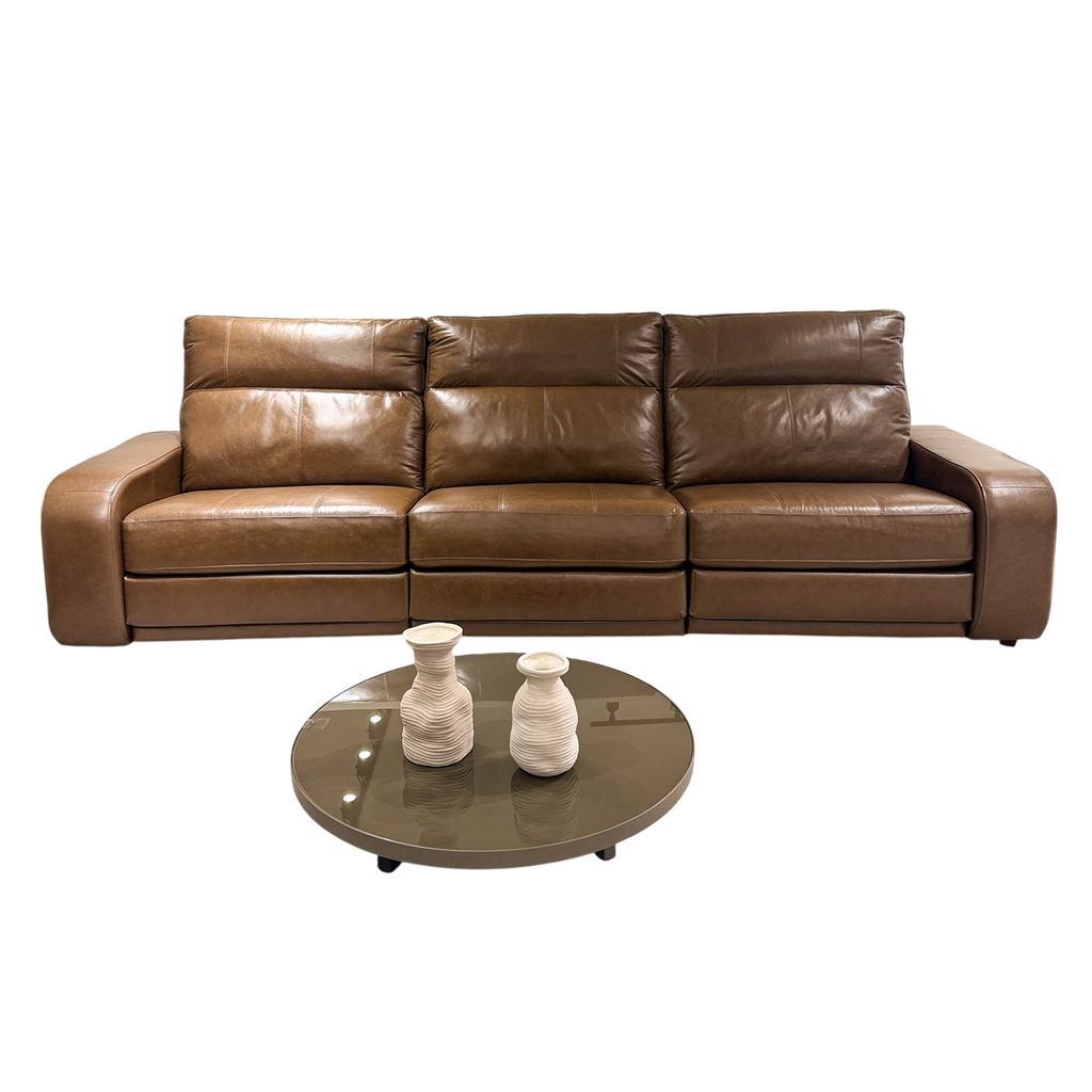 Sofa Retratil em Couro Automatizado de 3,20m