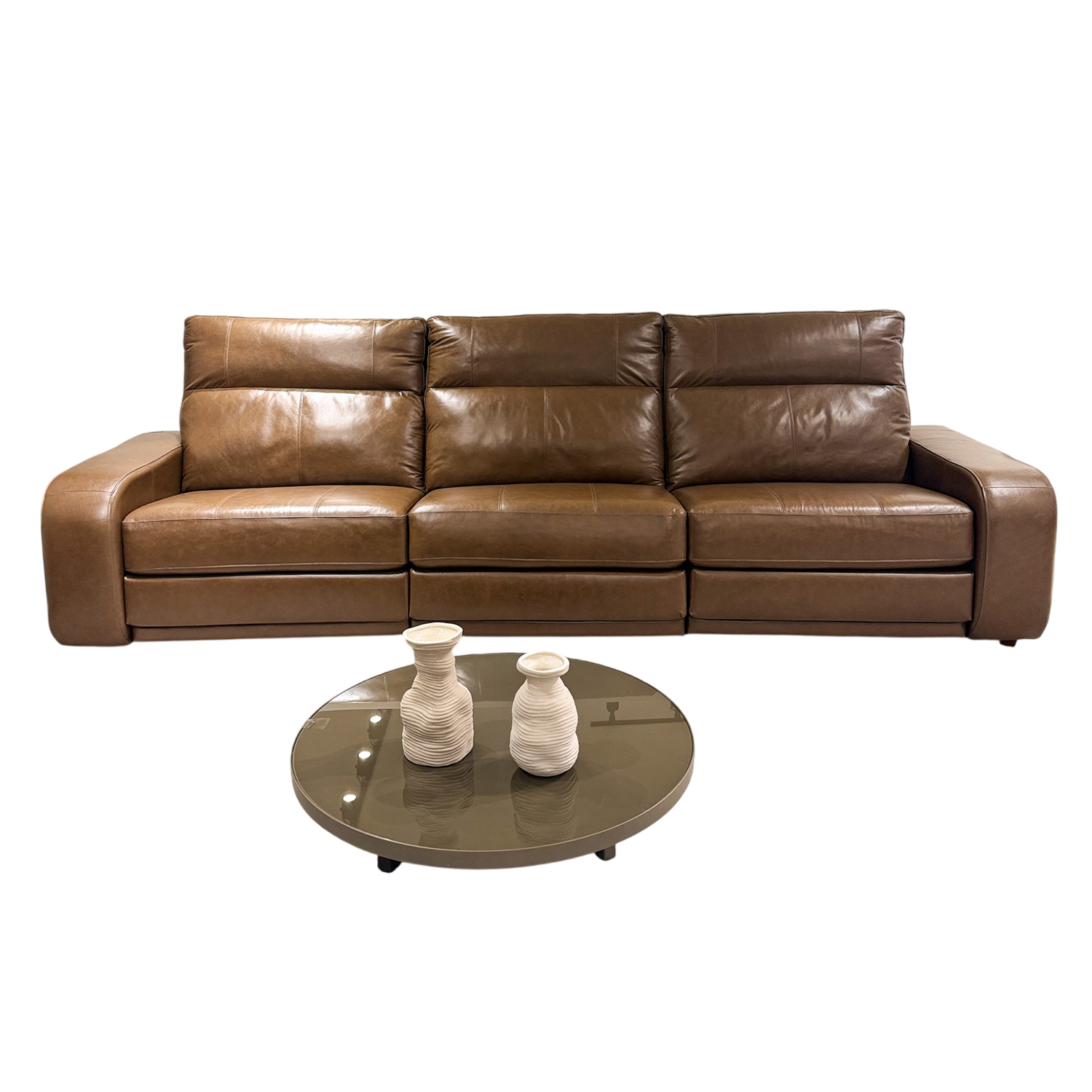 Sofa Retratil em Couro Automatizado de 3,20m