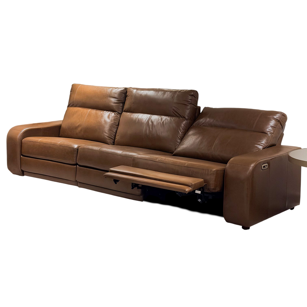 Sofa Retratil em Couro Automatizado de 3,20m