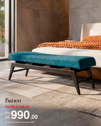 Recamier Banco de 3 Lugares com 1,60m